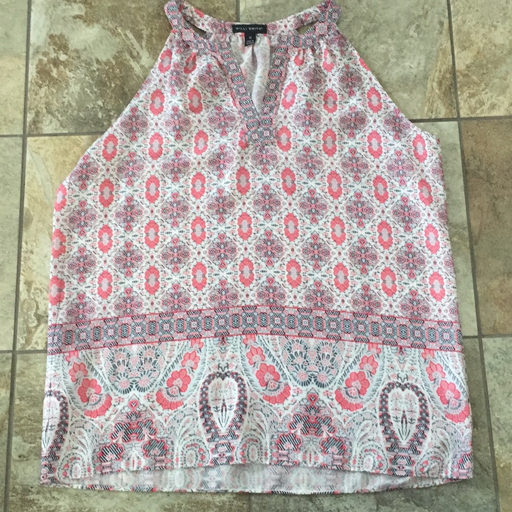 Pink and Navy tank top